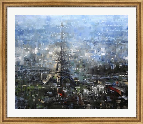 Framed Blue Paris Print