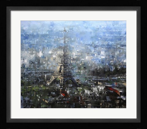 Framed Blue Paris Print
