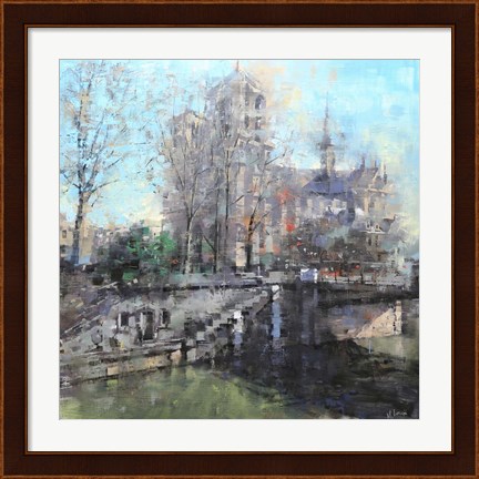 Framed Notre Dame on the Seine Print