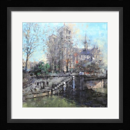 Framed Notre Dame on the Seine Print