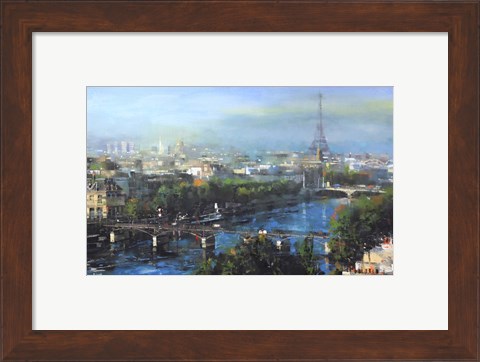Framed Paris Pedestrian Bridge Print