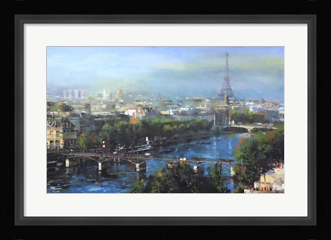 Framed Paris Pedestrian Bridge Print
