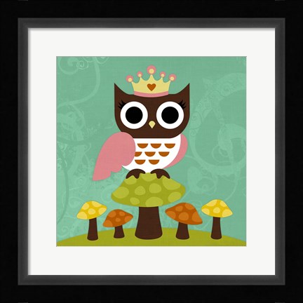 Framed Princess Owl Print