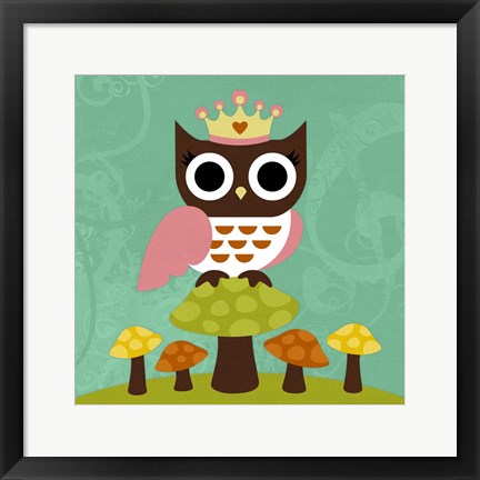 Framed Princess Owl Print