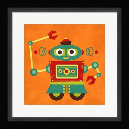 Framed Robot 2 Print