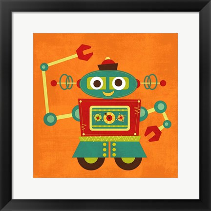 Framed Robot 2 Print