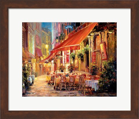 Framed Cafe in Light Print