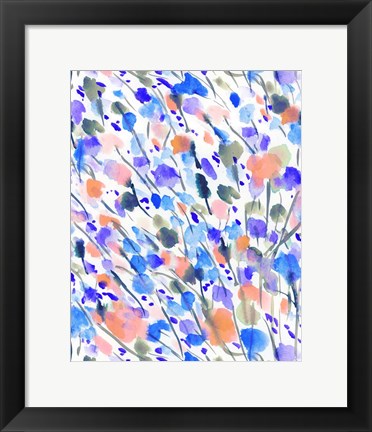 Framed Wild Nature Blue Print