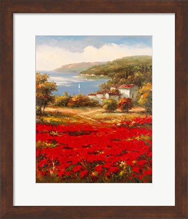 Framed Poppy Harbor Print
