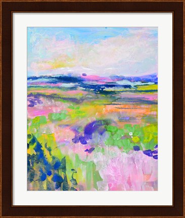 Framed Colourful Land I Print
