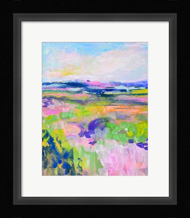 Framed Colourful Land I Print