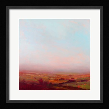 Framed Misty Orange and Red Print