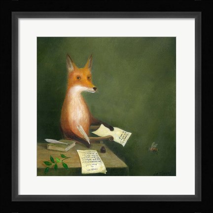 Framed Michael Drayton Writing Poly-Olbion Print