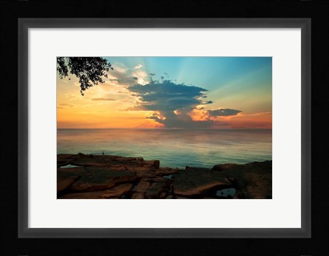 Framed Tranquil Overlook Print