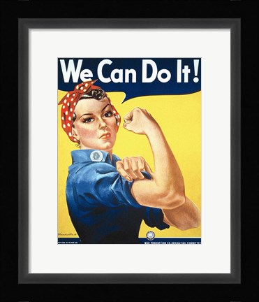 Framed Rosie the Riveter Print