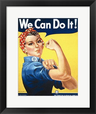 Framed Rosie the Riveter Print