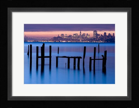 Framed Bay Pilings - Sausalito Print