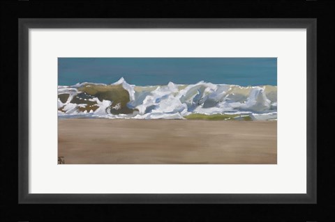 Framed Shore Break 4 Print