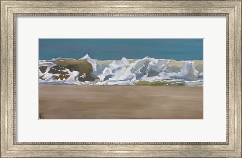 Framed Shore Break 4 Print