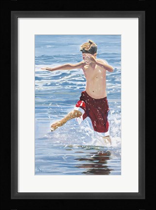 Framed Hurdler Print