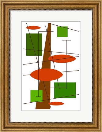 Framed Rauth in Green Print