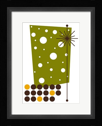 Framed Yucca in Green Print