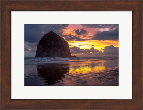 Framed Cannon Beach Sunset Print