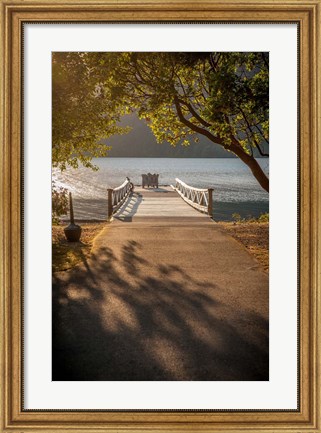 Framed Crescent Lake Pier Print