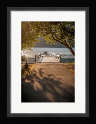 Framed Crescent Lake Pier Print