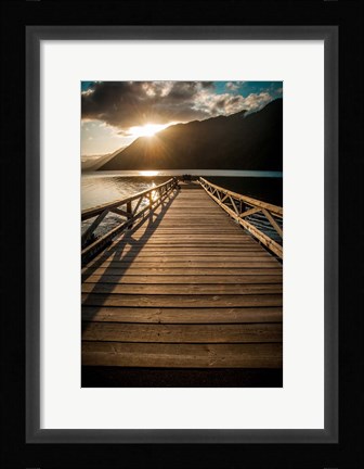 Framed Crescent Lake Sunset Print