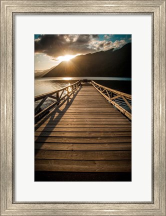 Framed Crescent Lake Sunset Print
