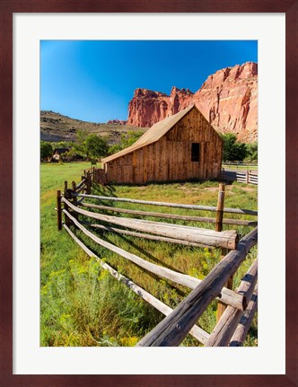 Framed Utah Barn Print