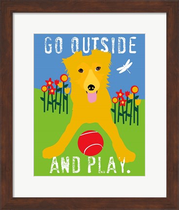 Framed Go Outside and Play Print