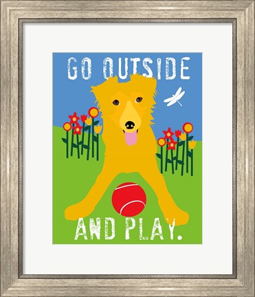 Framed Go Outside and Play Print