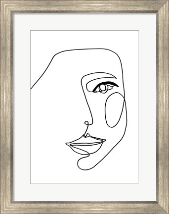 Framed Face Line 1 Print