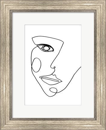 Framed Face Line 2 Print