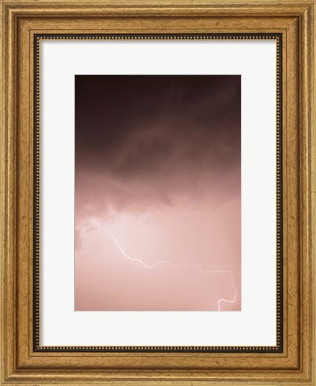 Framed Lightning Pink Print