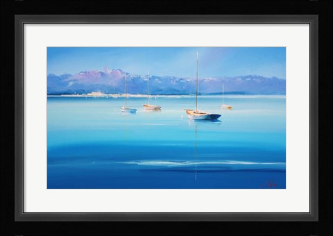 Framed Gold Decks, Sorrento Print