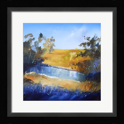 Framed Winter Dam Print