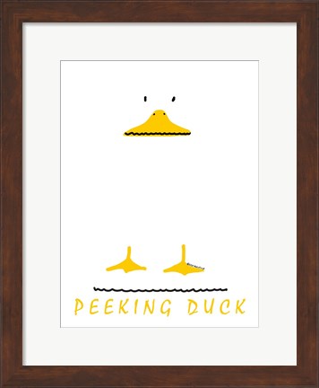 Framed Peeking Duck Print