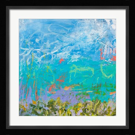 Framed Cerulean Escapes I Print