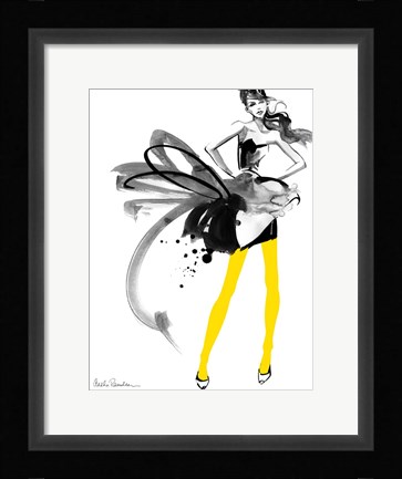 Framed Yellow Tights Print