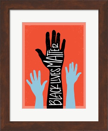 Framed Black Lives Matter - Hands Print