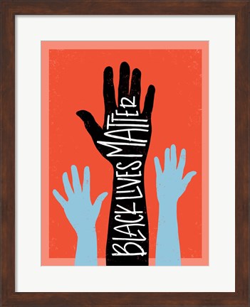 Framed Black Lives Matter - Hands Print