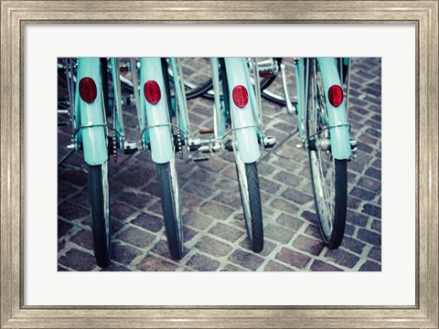 Framed Bicycle Line Up 1 Print