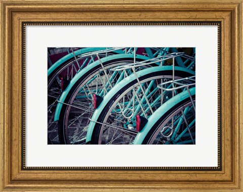 Framed Bicycle Line Up 2 Print