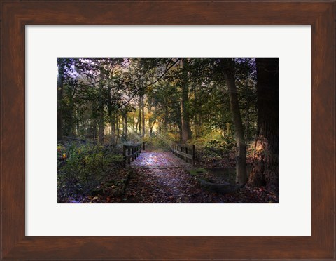 Framed Beyond the Wooden Bridge Print