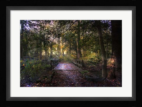 Framed Beyond the Wooden Bridge Print