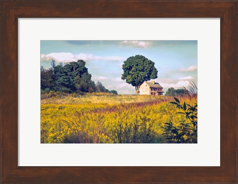 Framed House on a Hill Print