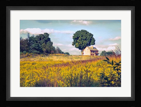 Framed House on a Hill Print